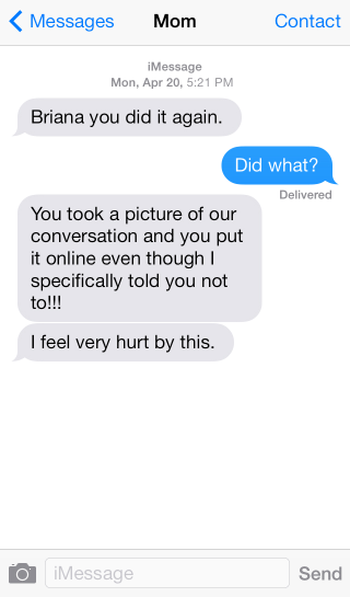 Illustration for article titled LOL: This Woman Screencaps Her Mom’s Hilarious Text Message Fails